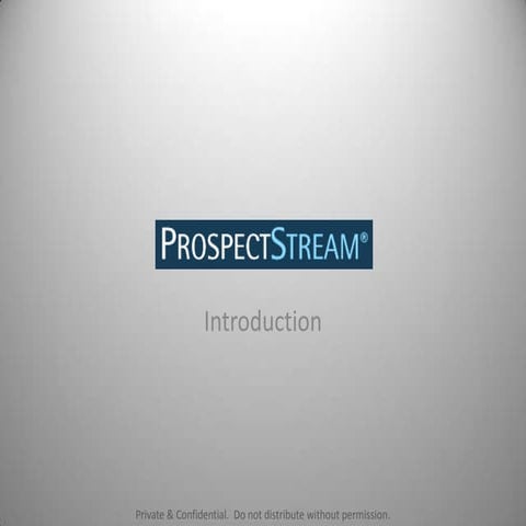 Introducing ProspectStream