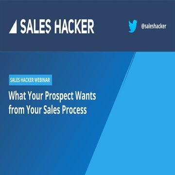 What Your Prospect Wants from Your Sales Process