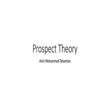 Prospect theory