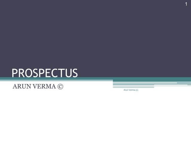 Prospectus