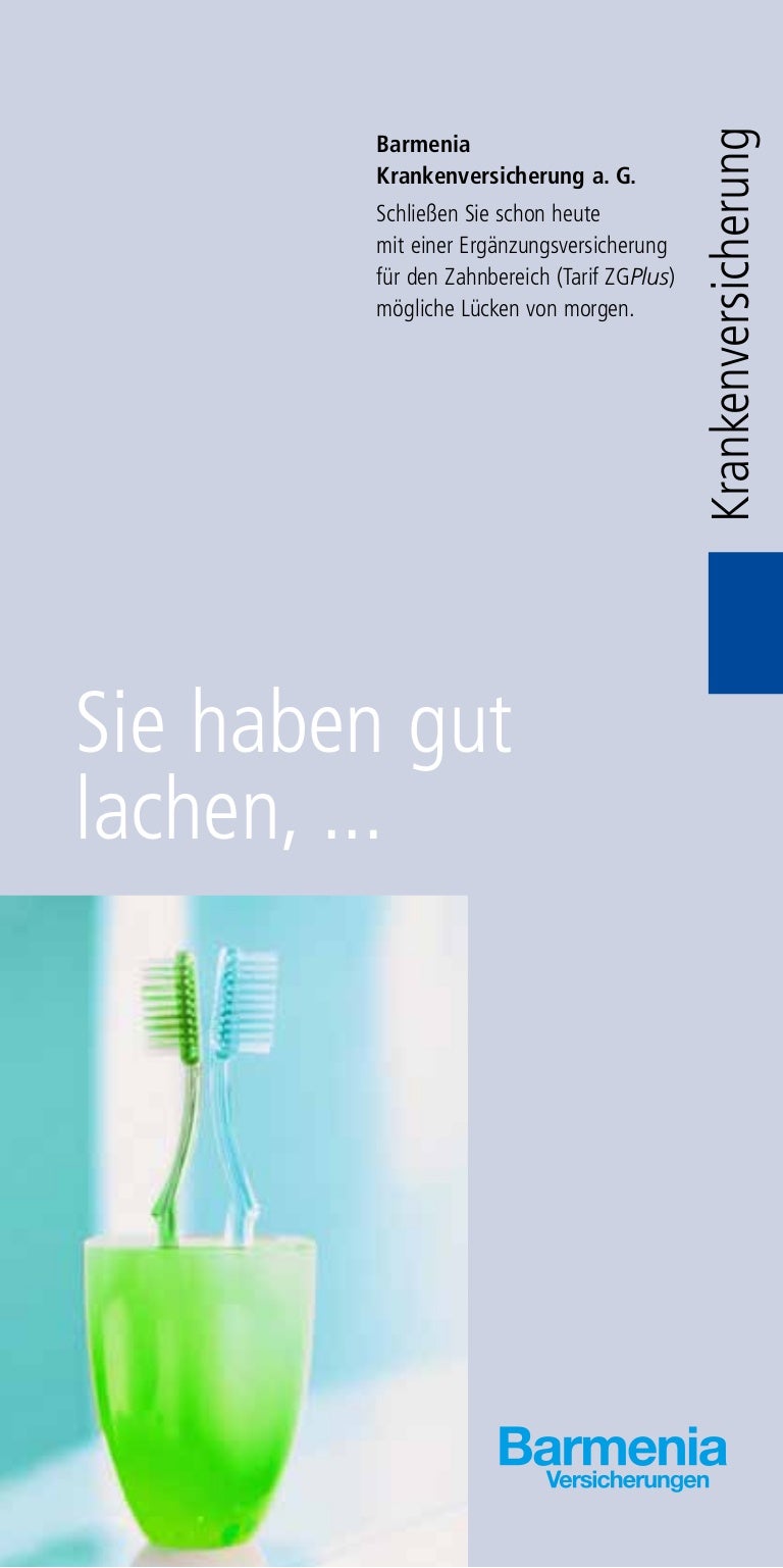 Barmenia Zahnerganzungsversicherung Tarif Zg