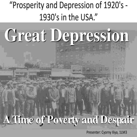 Prosperity and depression of 1920's 1930's | PPT