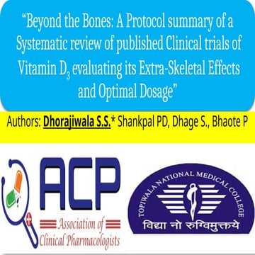 PROSPERO registered systematic review proposal presentation at a ...