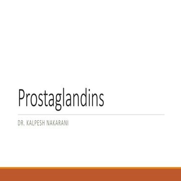 Prostaglandins