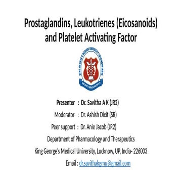 Prostaglandins, Leukotrienes (Eicosanoids) and PAF.pptx