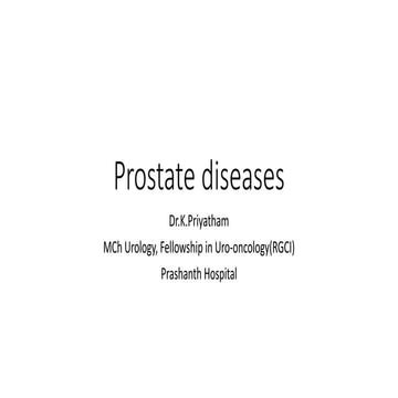 Prostate diseases for General practitioners