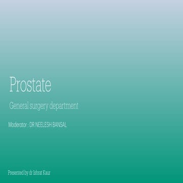 Acute and chronic urinary retention | PPTX