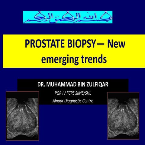 Prostate Biopsy--New Emerging Trends, Dr. Muhammad Bin Zulfiqar 