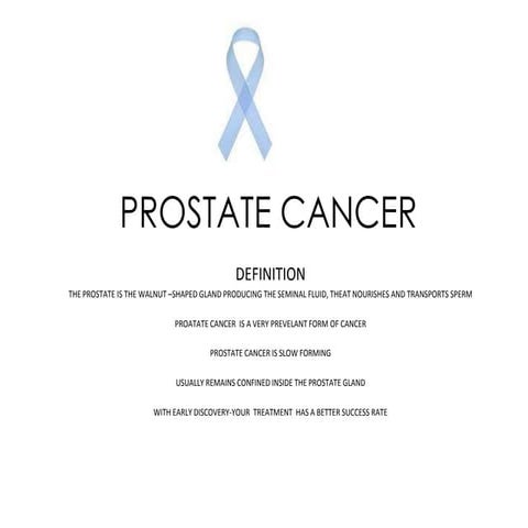 Prostate cancer cause defined symptom risk factors