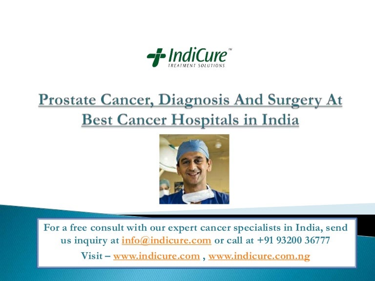 Prostate cancer diagnosis and surgery at best cancer