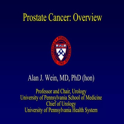 Prostate Cancer Overview