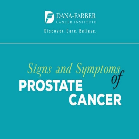 Signs and Symptoms of Prostate Cancer