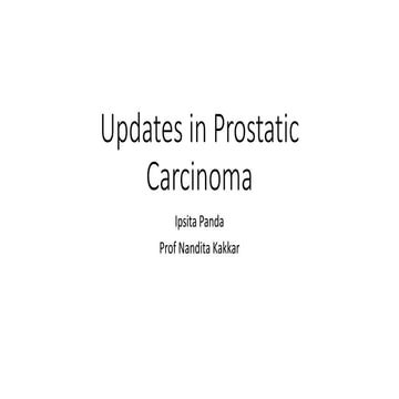 Prostate updates