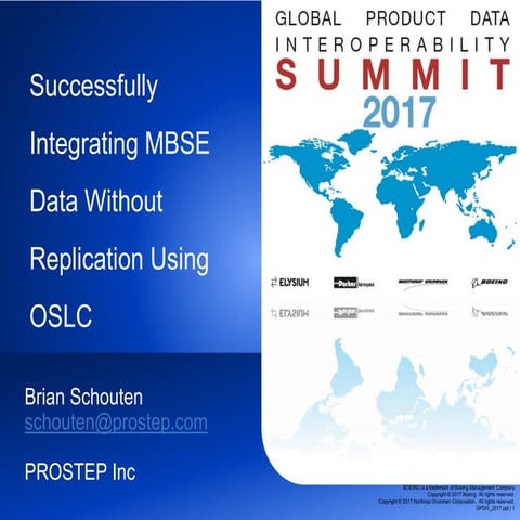 Successfully Integrating MBSE Data Without Replication Using OSLC