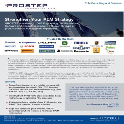 Prostep PLM consluting and services
