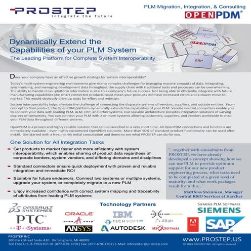 PROSTEP system interoperability with OpenPDM