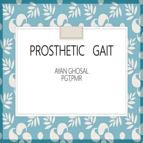 Prosthetic gait deviation