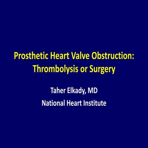 Prosthetic heart valve obstruction