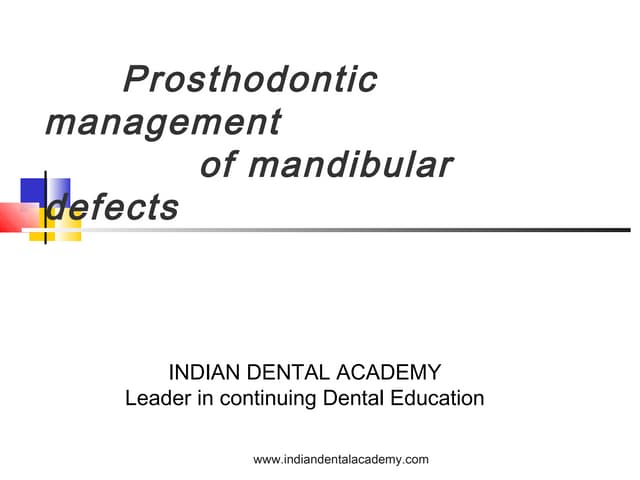 Prosthodontic management/ dental implant courses