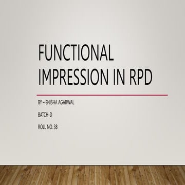 Functional impression in RPD 