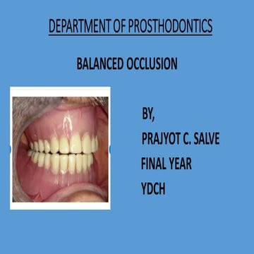 BALANCED OCCLUSION