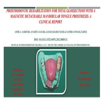Prosthodontic Rehabilitation Using Magnetic Detachable Mandibular ...