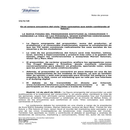 La nueva figura del prosumidor.