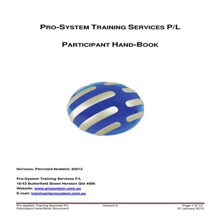 Prosystem participant handbook