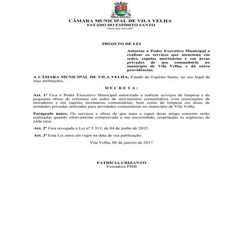 Prot. 121 17   pl  autoriza o poder executivo municipal a realizar obras de p...