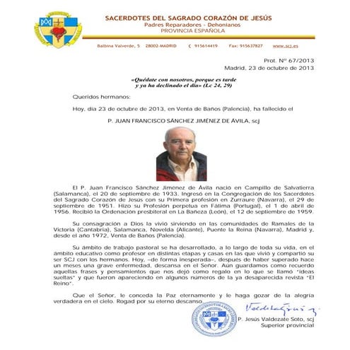 Prot 67 2013 defuncion juan francisco_sánchez_jiménez