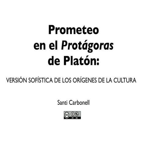 PROMETEO EN EL PROTÁGORAS
