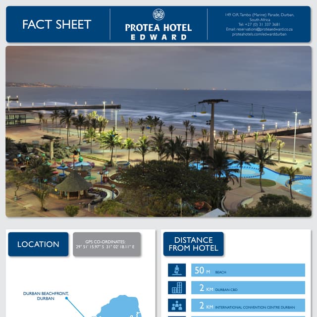 Protea Hotel Edward Fact Sheet