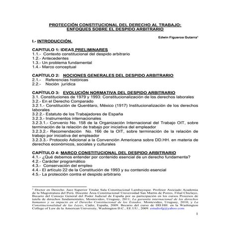 Protección constitucional del derecho al trabajo 2