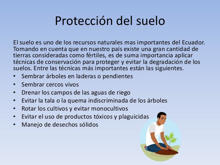 Protección del suelo Protección del suelo