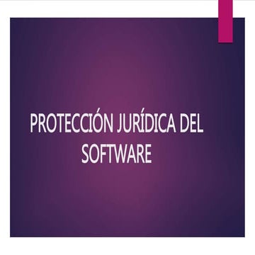 Protección jurídica del software