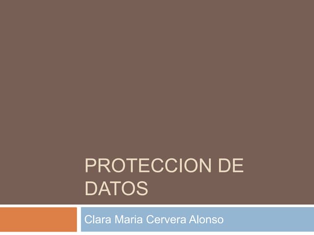 Proteccion de datos
