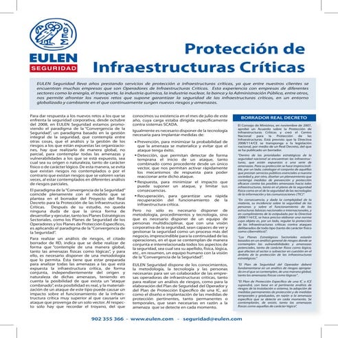 PROTECCION INFRAESTRUCTURAS CRITICAS