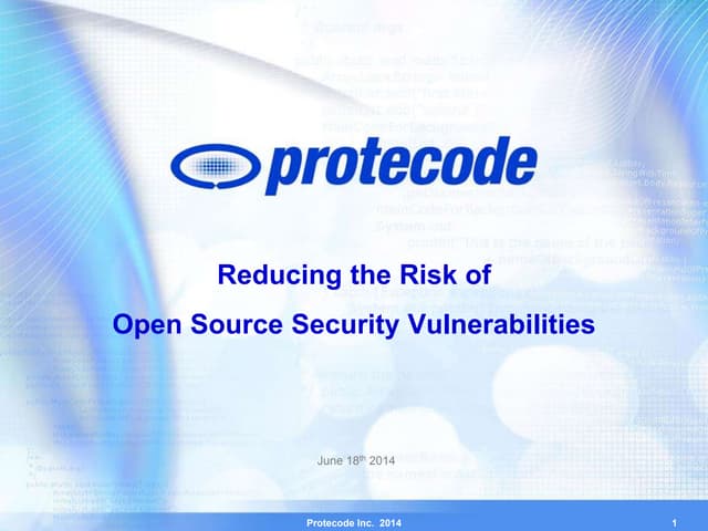 Reduce the Risk of Open Source Security Vulnerabilities