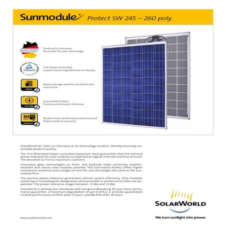 SolarWorld 250 Protect Poly 