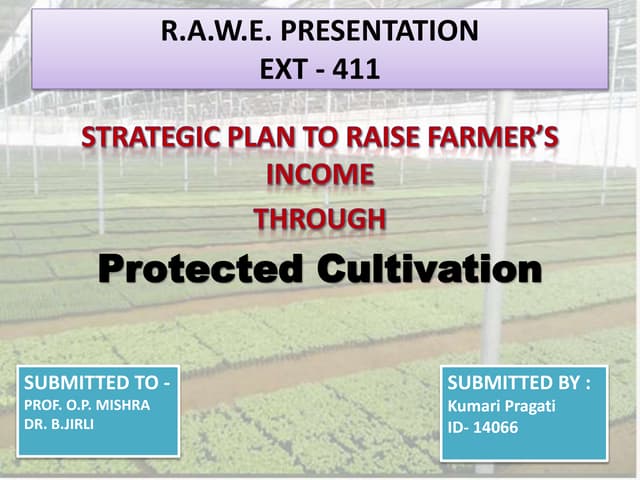 Protected cultivation 
