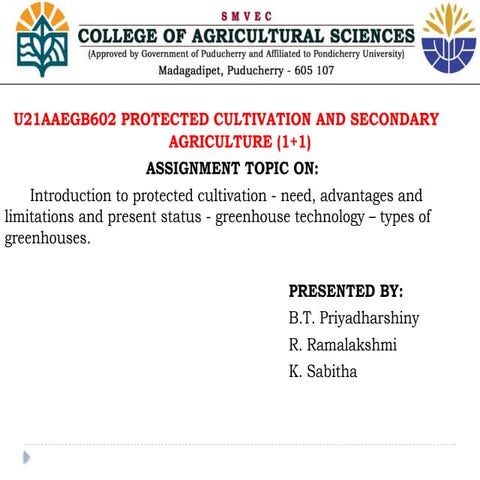 PROTECTED CULTIVATION ASSIGNMENT 2..pptx