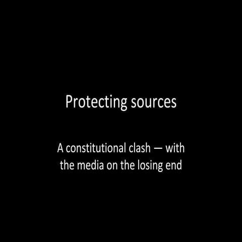 Protecting Sources