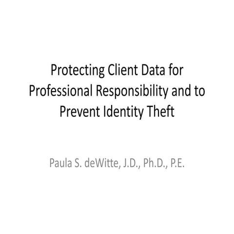 Protecting Client Data 11.09.11