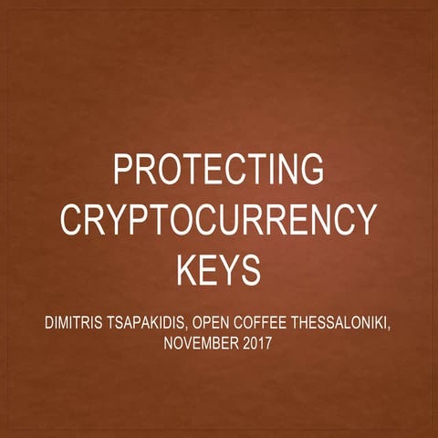 Protecting cryptocurrency keys