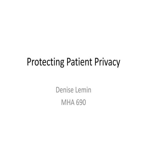Protecting patient privacy