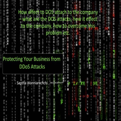 Protecting your business from ddos attacks