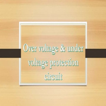 Protection against over voltage under voltage using oamp