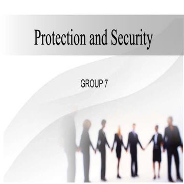 Protection and security | PPTX