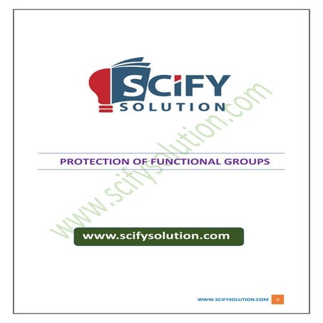 Protection and deprotection of functional groups and it application in organi...