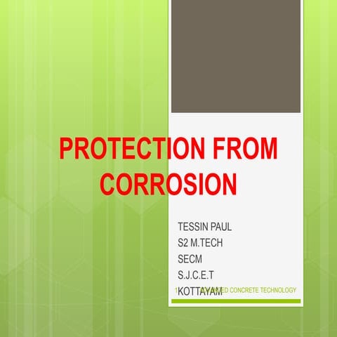 Protection from corrosion